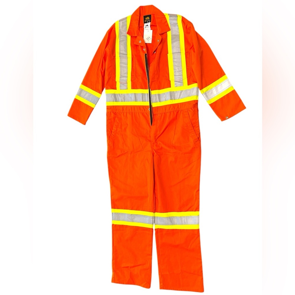Orange Reflective Safety Coverall NWT